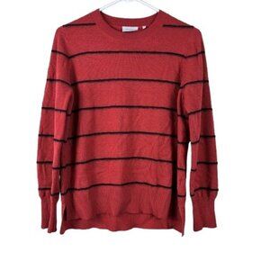 Foil Women’s Wool Mohair Blend Striped Sweater Sz Medium Minimalist Cozy